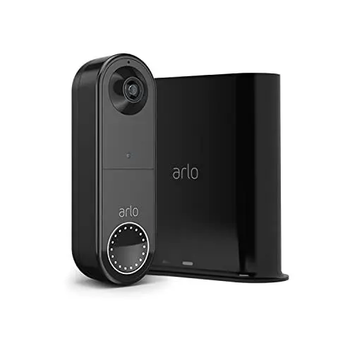 Produktbild: Arlo Essential kabellose Video Doorbell Überwachungskamera und SmartHub Bundle - schwarz