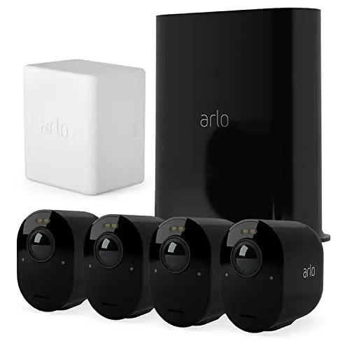 Produktbild: Arlo Ultra2 Überwachungskamera aussen und GRATIS Zusatz Akku Bundle, 4er Set - schwarz, Testzeitraum für Arlo Secure Plan