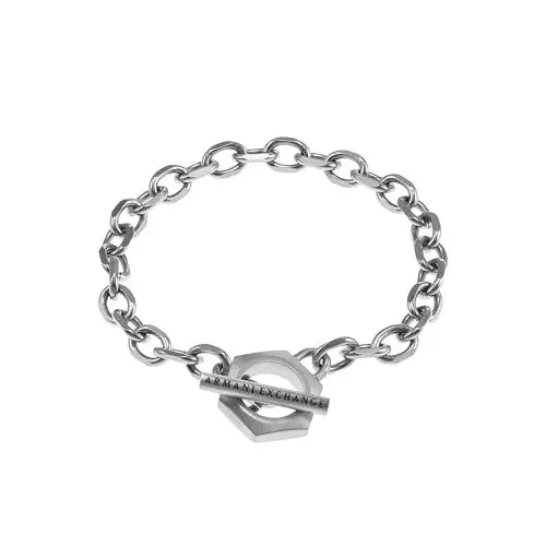 Produktbild: Armani Exchange Armband Für Männer, Länge: 220mm, Breite: 17.5mm, Höhe: 20mm Silbernes Edelstahlarmband, AXG0103040