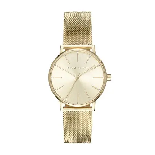 Produktbild: Armani Exchange Damen Analog Quarz Uhr mit Edelstahl Armband AX5536