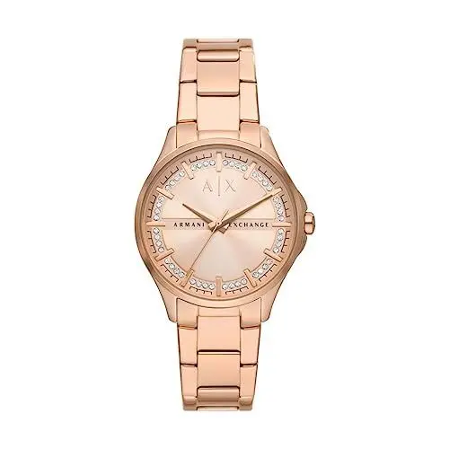 Produktbild: Armani Exchange Damen Quarz 3 Zeiger Uhr mit Armband LADY HAMPTON AX5264