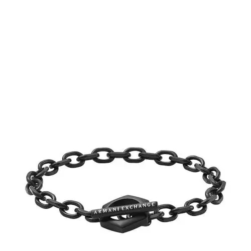 Produktbild: Armani Exchange Herren-Gliederarmband Edelstahl schwarz, AXG0105001
