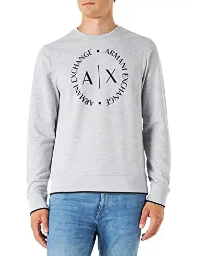 Produktbild: Armani Exchange Herren 1st To Be Noticed Sweat Sweatshirt, Grau, S
