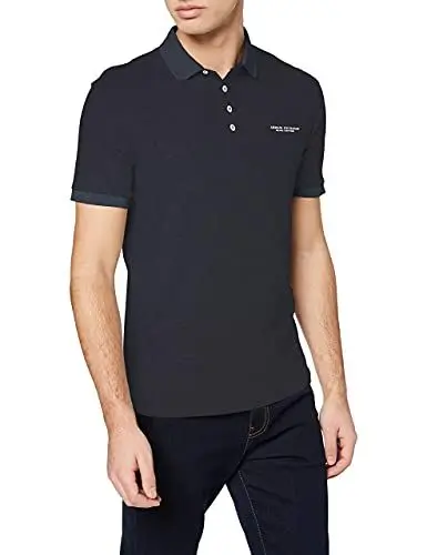 Produktbild: Armani Exchange Herren 4 Buttons Poloshirt, Blau (Navy 1510), XL