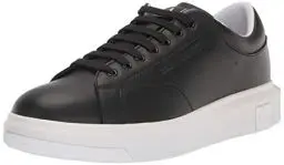 Produktbild: Armani Exchange Herren Actionleather,sidelogo,laceup Sneaker, Schwarz, 41 EU