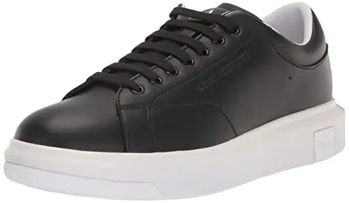 Produktbild: Armani Exchange Herren Actionleather,sidelogo,laceup Sneaker, Schwarz, 41 EU