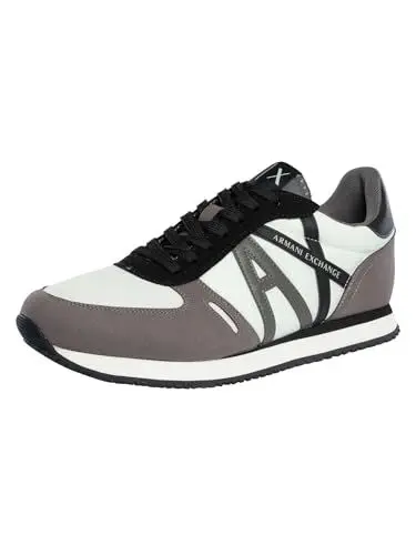 Produktbild: Armani Exchange Herren Cross-Logo-Trainer, Grau, 44 EU