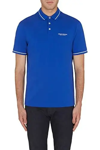 Produktbild: Armani Exchange Herren Essential, Pima-Baumwolle, Normale Passform, Poloshirt. Polo Shirt, Marine, S