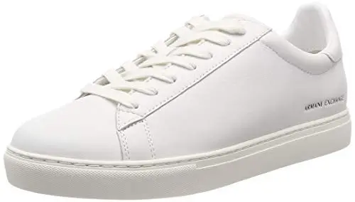 Produktbild: Armani Exchange Herren Lace Up Sneaker, Weiß (White 00001), 44 EU