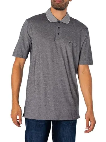 Produktbild: Armani Exchange Herren Meliertes Poloshirt, Blau, M