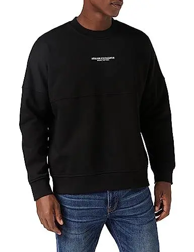 Produktbild: Armani Exchange Herren Milano New York Print, Comfy Fit Sweatshirt, Schwarz, XS EU