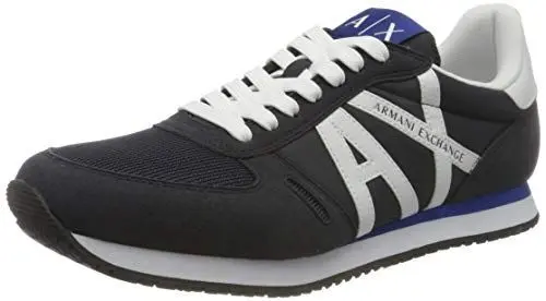 Produktbild: Armani Exchange Herren Rio Side Logo Sneaker, Navy Optic White, 43 EU