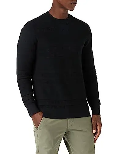 Produktbild: Armani Exchange Herren Substainable, Long Sleeves, Soft Touch, Neck Pullover Sweater, Schwarz, XL EU