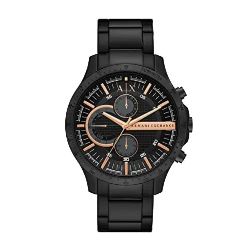 Produktbild: Armani Exchange Watch For Men, Chronograph Movement and 46mm Case Size with Stainless steel, Leather or Silicone strap