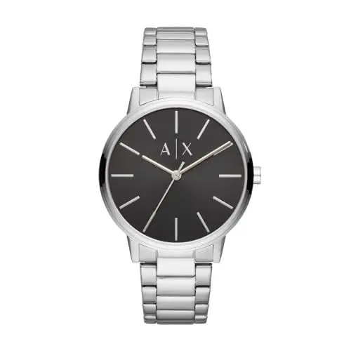 Produktbild: Armani Exchange Watch For Men, Quartz Movement and 42mm Case Size with Stainless steel, Leather or Silicone strap