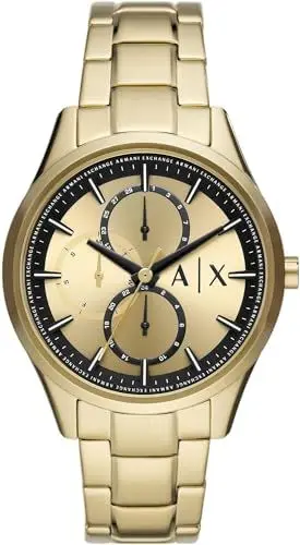 Produktbild: Armani Exchange Herrenuhr , QuarzMultifunktionswerk, 42MM GoldEdelstahlgehäuse mit Edelstahlarmband, AX1866