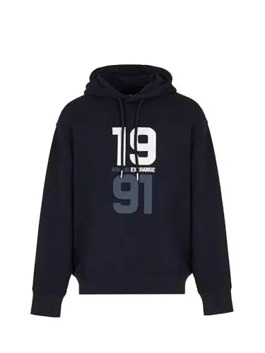 Produktbild: Armani Exchange Men's 1991 Big Logo, Hoodie Hooded Sweatshirt, Deep Navy, M