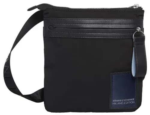 Produktbild: Armani Exchange Men's Milan Edition, Sustainable, Big Zipped Front Pocket Flat, Black