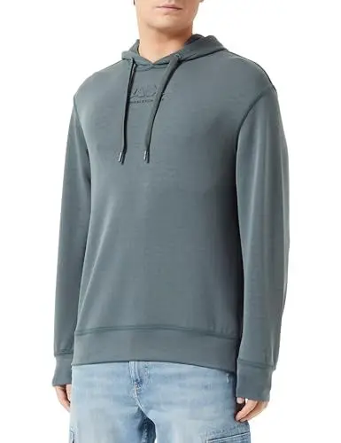 Produktbild: Armani Exchange Men's Modal Cotton Debossed Logo Pullover Hoodie Hooded Sweatshirt, URBAN CHIC, S