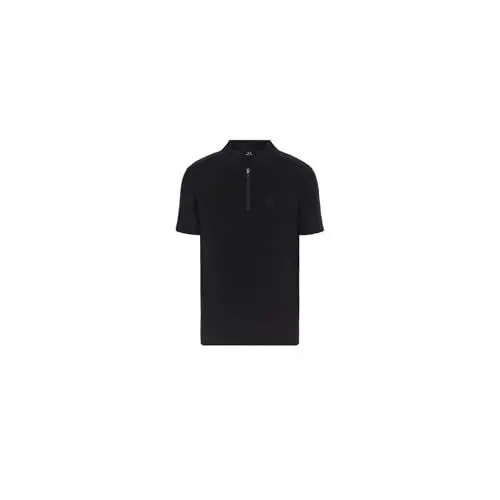Produktbild: Armani Exchange Men's The Gird, Sustainable, Logo Tape, Front Zip Polo Shirt Black,XS