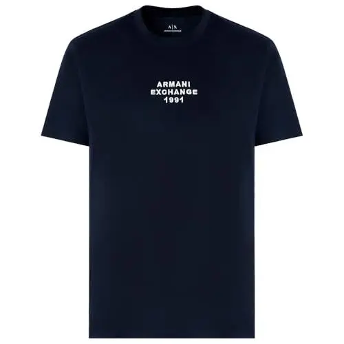 Produktbild: Armani Exchange Men's Utility Edge, embrodidered Logo T-Shirt, Deep Navy, M