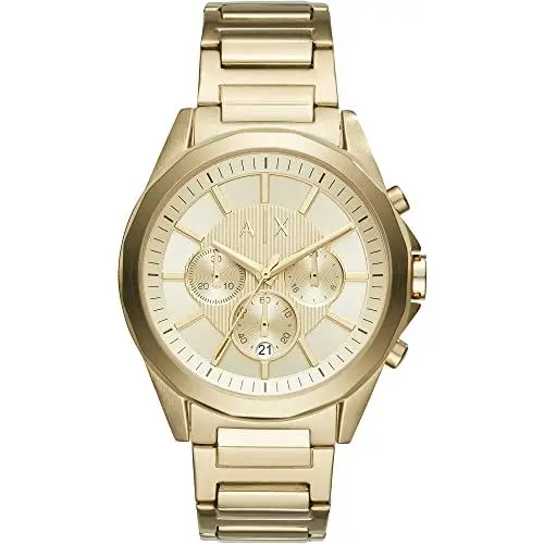 Produktbild: Armani Exchange Uhr für Herren , Chronographenwerk, 44mm GoldEdelstahlgehäuse mit Edelstahlarmband, AX2602