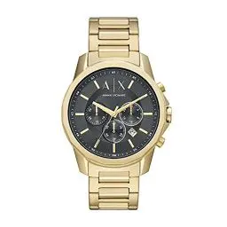 Produktbild: Armani Exchange Uhr für Herren , Chronographenwerk, 44mm Gold Edelstahlgehäuse mit Edelstahlarmband, AX1721