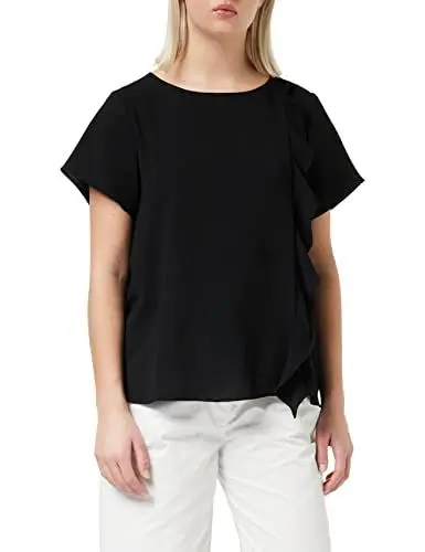 Produktbild: Armani Exchange Unisex Sustainable, Cross Gender Blouse, Schwarz, XS EU