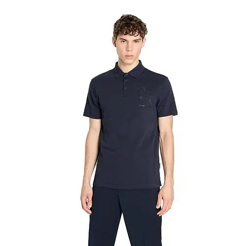 Produktbild: Armani Exchange We Beat as one FALMen's Sustainable, Printed Eagle Logo, Regular FitPolo ShirtBlueExtra Extra Large