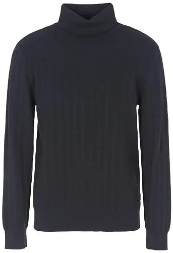 Produktbild: Armani Exchange We Beat as one M1J Men's Substainable, Long Sleeves, Soft Touch, Roll NeckPullover SweaterBlueExtra Small