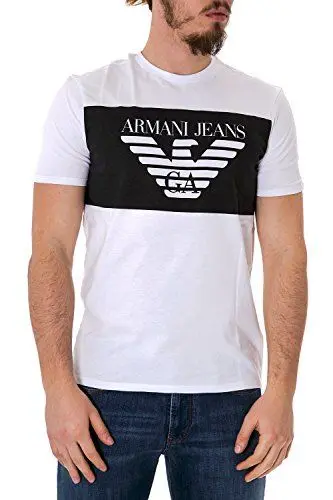 Produktbild: Armani Jeans Herren 3Y6T246J00Z T-Shirts, Weiß (Nero 1100), XXX-Large
