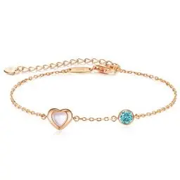 Produktbild: Armband Damen Infinity Armband Silber 925 Damen Zirkonia Rosegold Herzen Armband Verstellbares Armband Valentinstag Geburtstag Jahrestag weihnachten geschenke für Frauen & Freundin zum & mama