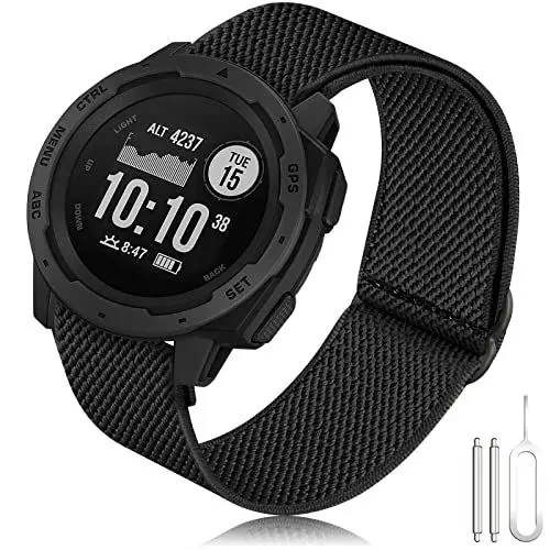 Produktbild: Armband Garmin Instinct Elastische, 22mm Dehnbares Nylon Ersatzarmband Ultraleichtes Armband für Garmin Instinct 2, Instinct Tactical, Instinct Tide, Instinct Esports, Instinct Solar