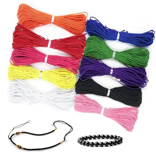 Produktbild: Armband Schnur Gummiband Elastisch für Armbänder 0,8mm Gummifaden Elastisches Armband Band Gummischnur Faden für Perlen 130m