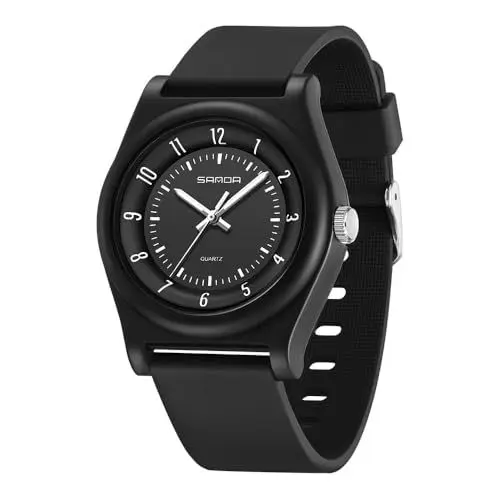 Produktbild: Armbanduhr Damen Wasserdicht Armband Uhr Damenarmbanduhren Kinderuhr Mädchen Ultraleichte und Ultradünne Kinderuhr mit Weichem Armband