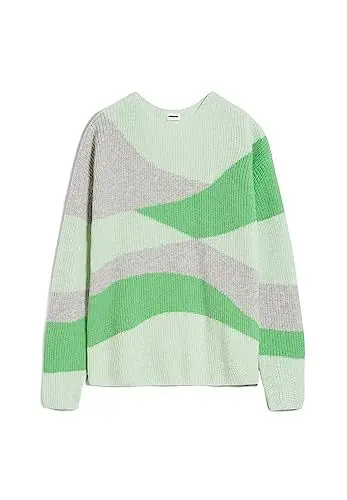 Produktbild: ARMEDANGELS Damen Pullover Loose Fit aus Bio-Woll-Mix (Recycled) MIYAA Mountain Loose Fit Light Apple Neon-Apple Neon