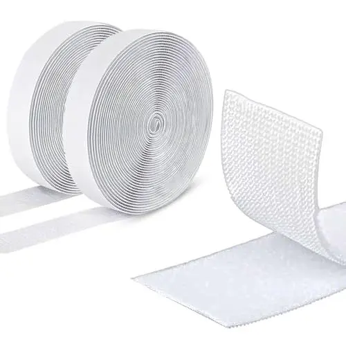 Produktbild: Armiz Klettband selbstklebend - 8M extra starkes doppelseitiges Klett klebeband mit 20mm breitem selbstklebendes Klettband (Weiß)