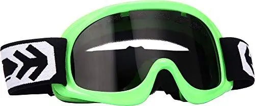 Produktbild: ARMOR HELMETS® AG-49 „Neon Green“ · Kids Cross-Brille · Kinder Schutz-Brille MX Enduro Moto Sport Pocket-Bike Junior Goggles verspiegelt Kinder-Helm Cross-Helm MTB BMX · BLACK SILVER CLEAR