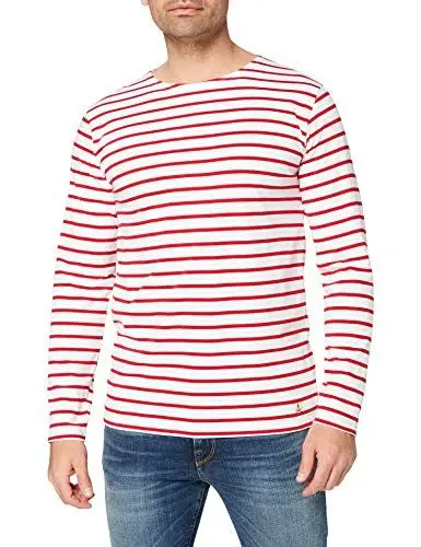 Produktbild: Armor Lux Herren Plozevet Pullover, Mehrfarbig (320 Weiß/Glut 320), XS