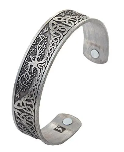 Produktbild: Armreif mit Design des Pagan Yggdrasil Baum des Lebens, nordische Mythologie, magnetisches Gesundheits-Armband, für Damen und Herren