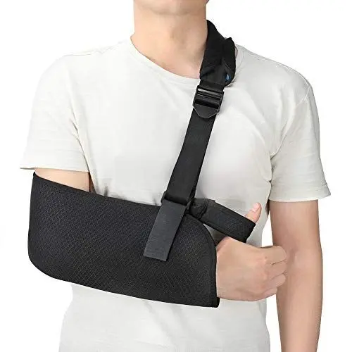 Produktbild: Armschlinge, Schulter Wegfahrsperre Bandage für gebrochene Arme, Verstellbare Weiche Gepolsterte Schultergurt für Gebrochene Handgelenk Schulter Immobilize Fit für Erwachsene Unisex Schwarz