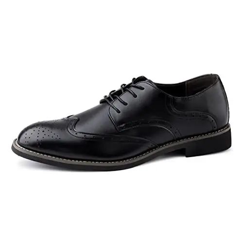Produktbild: Aro Lora Herren Hochzeit Brogue Schuhe Anzugschuhe SolidSchwarz 40