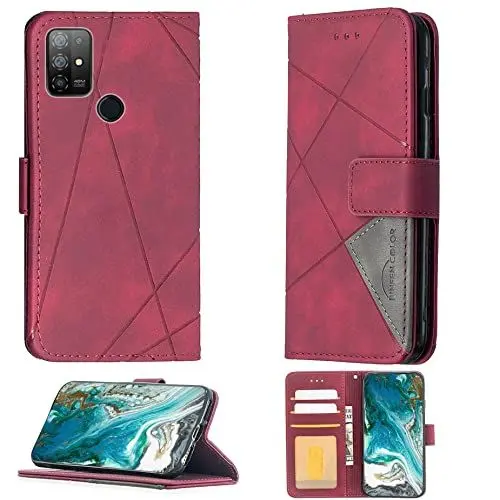Produktbild: Aroepurt Flip Stand Hülle Für Logic L68 Hülle Handyhülle Case Cover aus PU-Leder mit Ständer, magnetische Brieftasche BF182-HONG