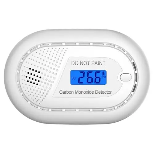 Produktbild: Aroha Safety Pro Kohlenmonoxid Melder - 10 Jahre Batterie - CO Melder, CO Gaswarner, CO Warner, Kohlenmonoxid Messgerät, CO Sensor, CO Warnmelder