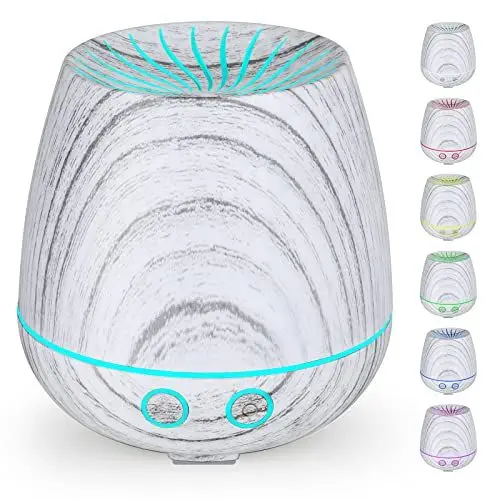 Produktbild: Aroma Diffuser,GeeRic 120ML Luftbefeuchter Ultraschall Vernebler,Raumbefeuchter Aromatherapie Öle Duftlampe mit 7 Farben LED Helles Holz