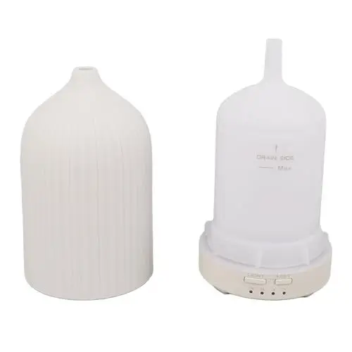 Produktbild: Luftbefeuchter 7 Farben LED Sicherheitsschutz Diffusor für ätherische Öle, Automatische Abschaltfunktion, Keramik Luftbefeuchter für Zuhause, Hotel, Spa und Büro