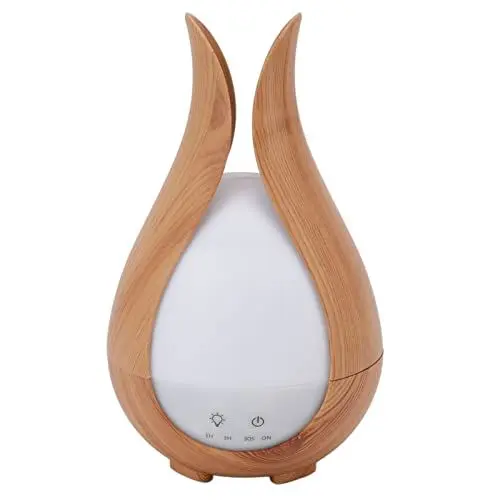 Produktbild: Pssopp Aromatherapie Duftöl Diffusor 200 Ml Holzmaserung Luftbefeuchter Diffusor für ätherische Öle Diffusor mit Buntem LED Nachtlicht