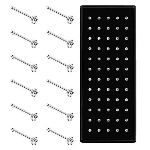 Produktbild: Aroncent Nasenstecker Nasen Piercing Kristalle: 22G Chirurgenstahl Körper Nasen Piercing Helix Ohrring Körperschmuck Set 60 PCS
