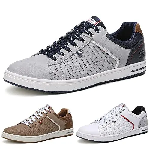 Produktbild: ARRIGO BELLO Sneaker Herren Schuhe Business Freizeitschuhe Leichte Trainers für Walking, Laufen, Sport Größe 41-46 (44, A_Grau)