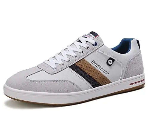 Produktbild: ARRIGO BELLO Sneaker Herren Schuhe Business Freizeitschuhe Leichte Trainers für Walking, Laufen, Sport Größe 41-46 (46, T Grau Weiß)